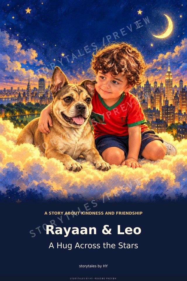 Rayaan and Leo together beneath the stars above New York